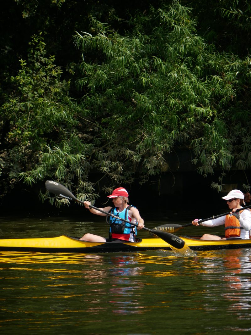 Kayakers on the river