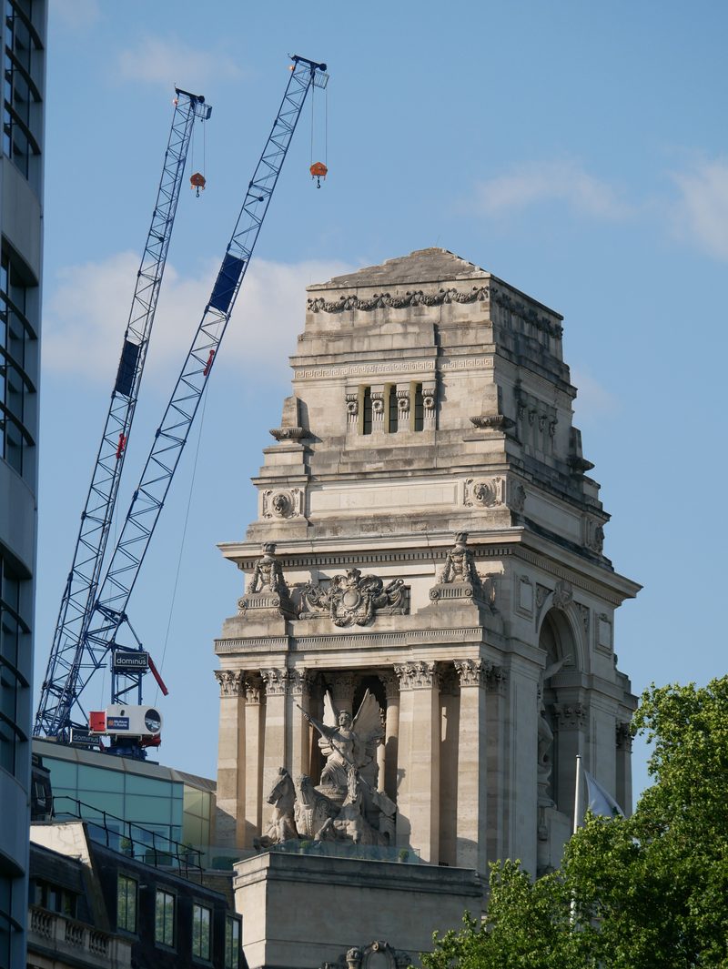Port of London Authority building beside a crane