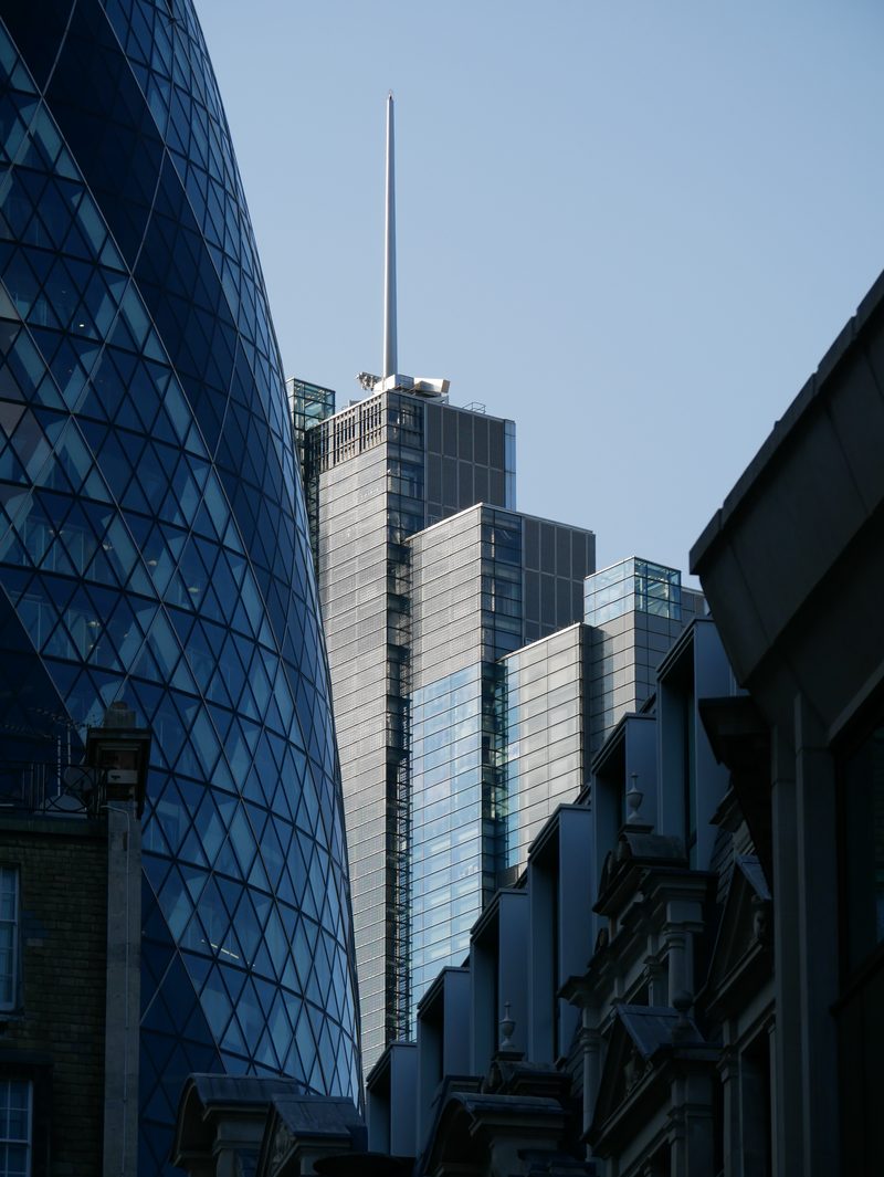 Glass towers of the City of London
