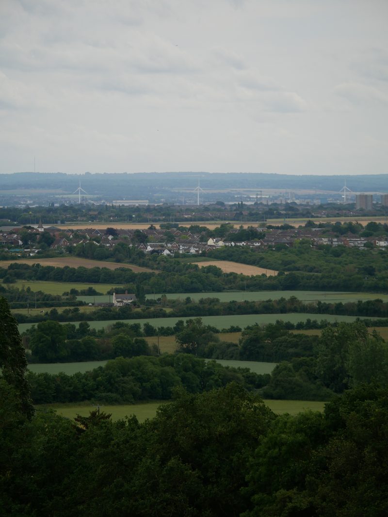 Hazy countryside view