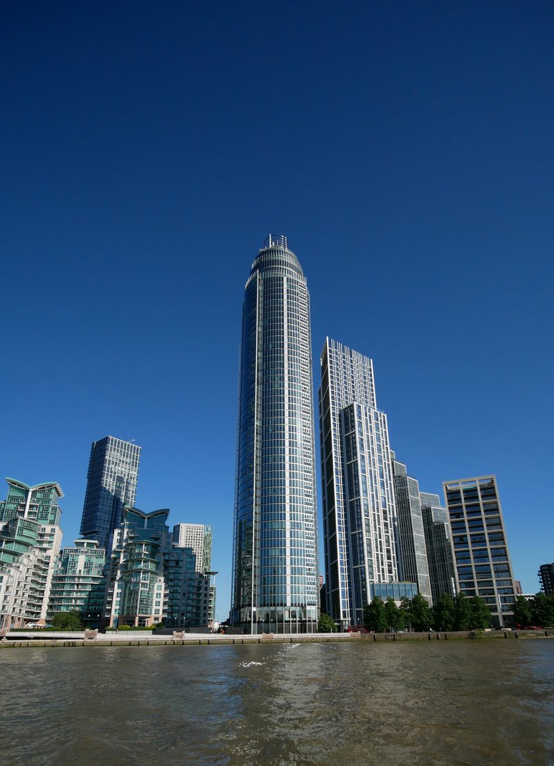 Riverside skyline from the water
